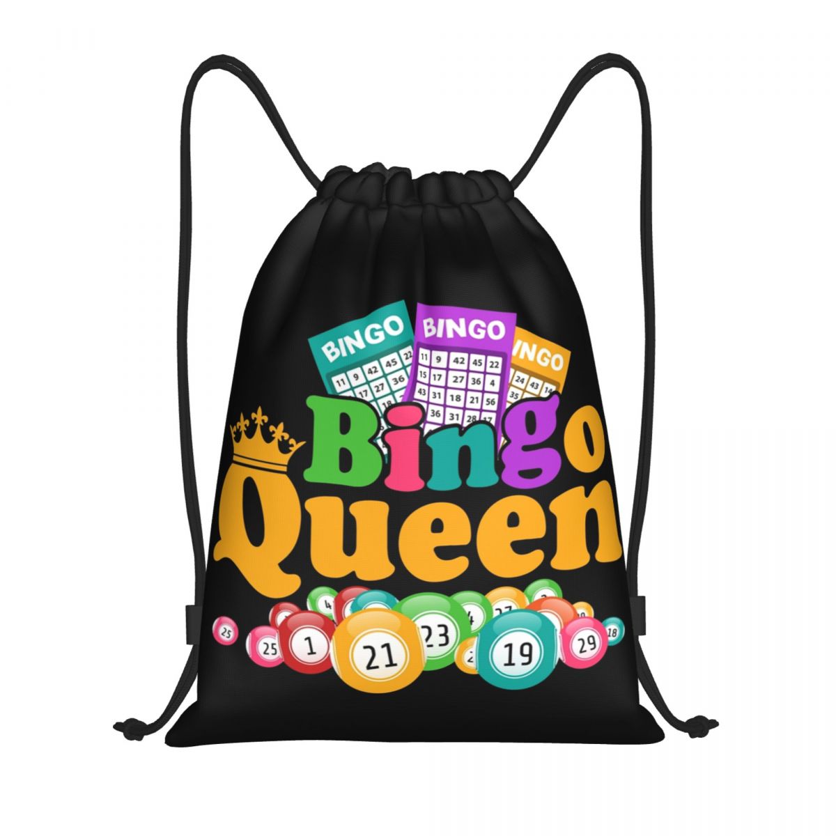 Women'S Yoga Bags - Custom Bingo Queen Game Lover Drawstring