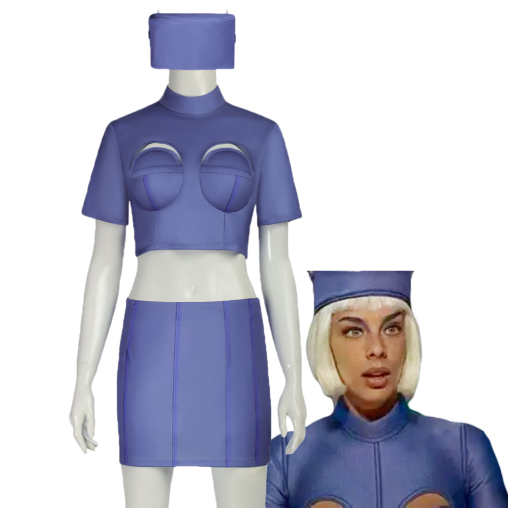 Women Bags For Party - Movie Stewardess Cosplay Costume Deep Blue
