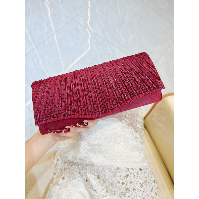 Women'S Evening Bags - New luxury diamond-embellished evening clutch for