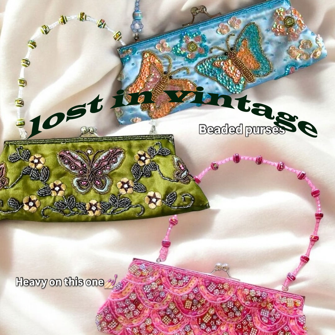 Women'S Evening Bags - Lost in Vintage Hand-embroidered Glitter Beading