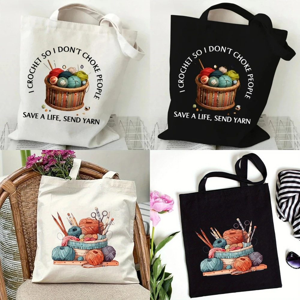 Women'S Yoga Bags - Classic Wool Ball Knitted Handbagfor Women