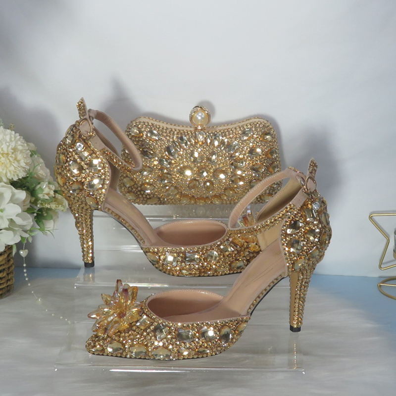 2021New  Golden crystal Bridal - đánh giá và giá Women Bags For Party