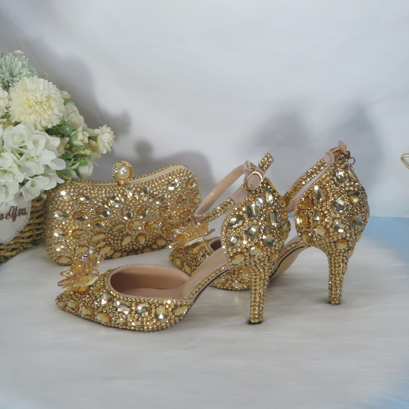 2021New  Golden crystal Bridal - đánh giá và giá Women Bags For Party