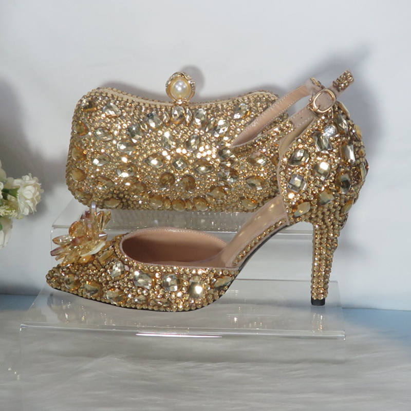 2021New  Golden crystal Bridal - đánh giá và giá Women Bags For Party
