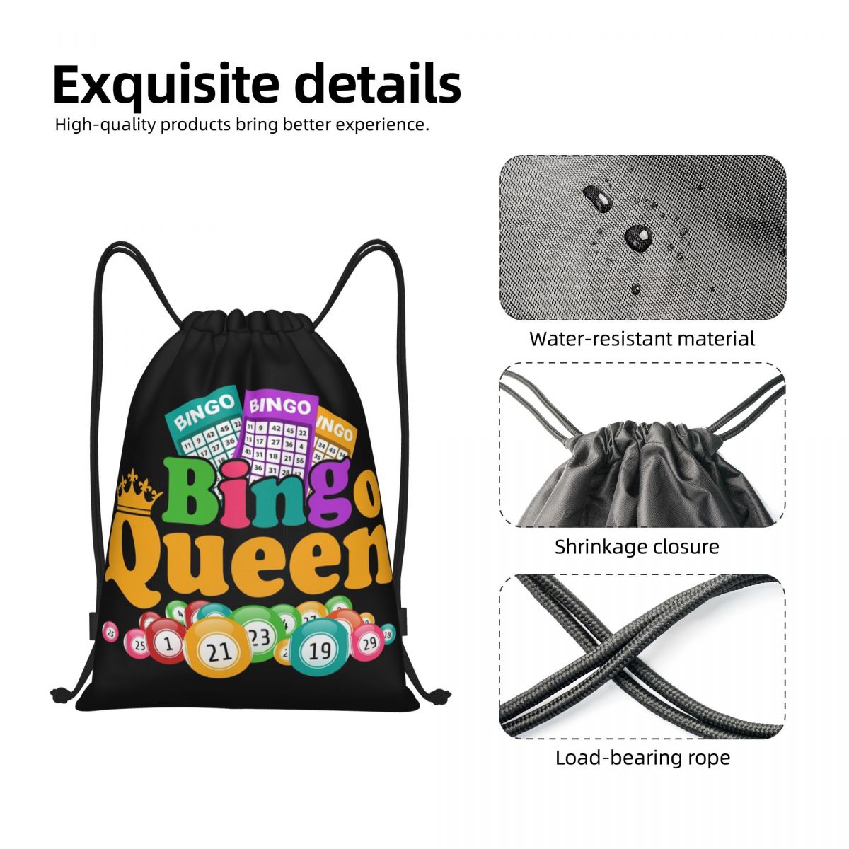 Custom Bingo Queen Game Lover  - đánh giá và giá Women'S Yoga Bags