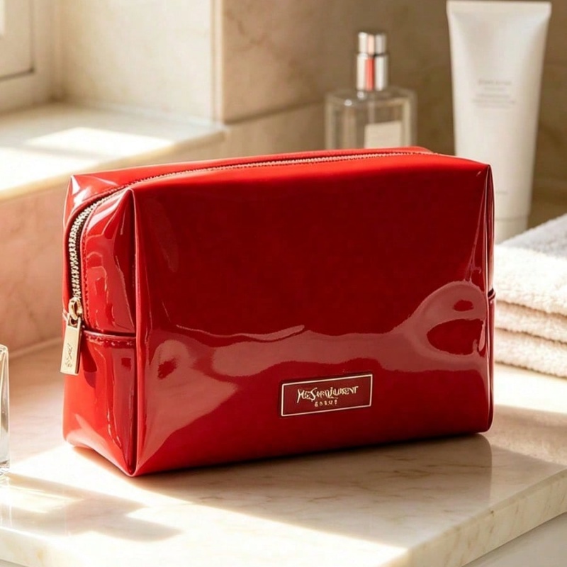 YSL BEAUTE Red Faux Leather Ma - đánh giá và giá Women Bags Gold