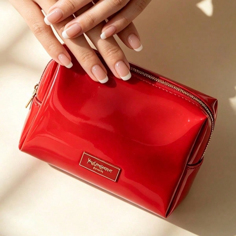 YSL BEAUTE Red Faux Leather Ma - đánh giá và giá Women Bags Gold
