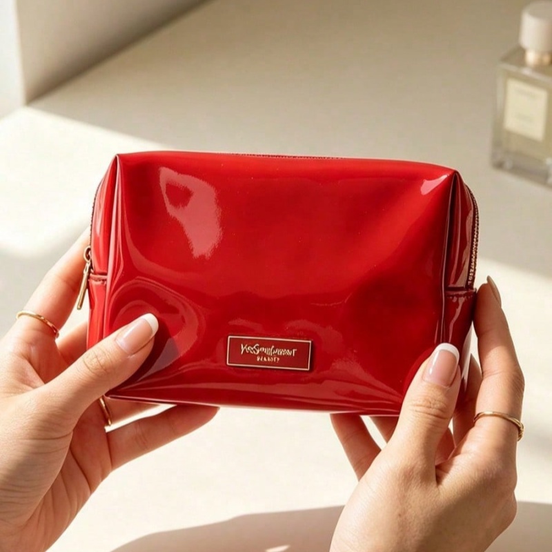 YSL BEAUTE Red Faux Leather Ma - đánh giá và giá Women Bags Gold