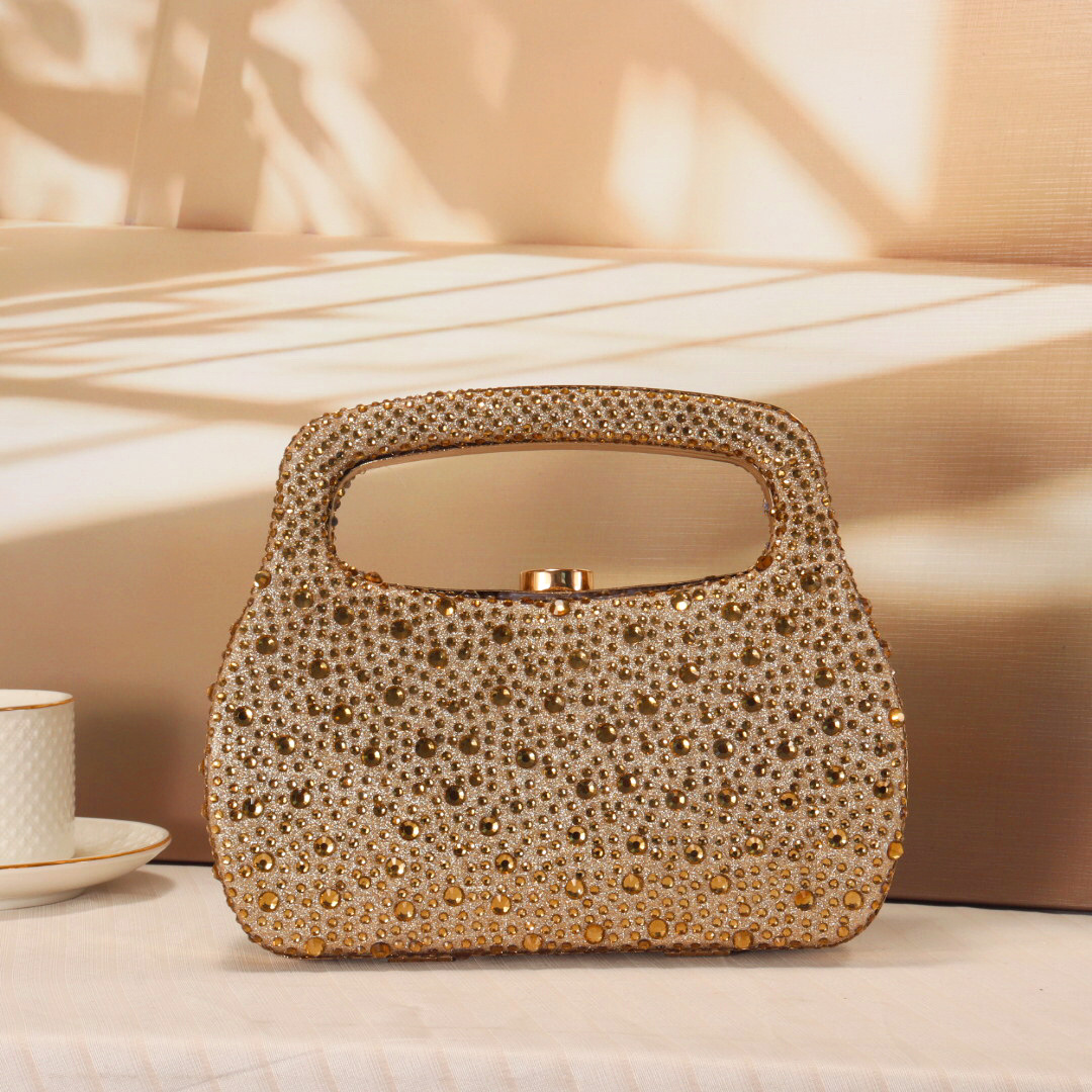Gold glitter luxury hot diamon - đánh giá và giá Women Bags Gold