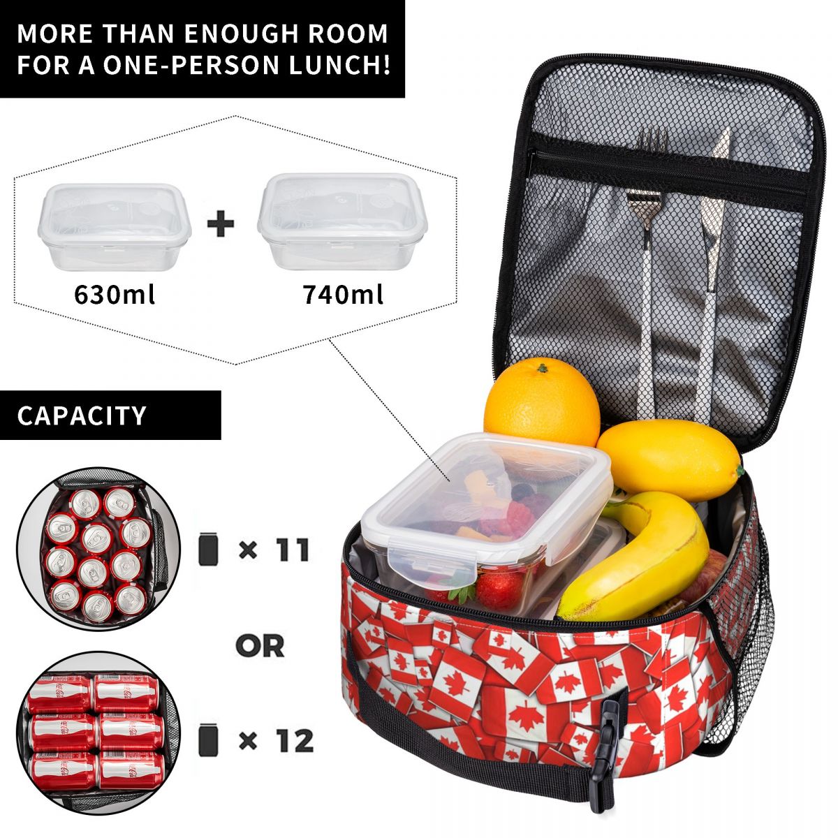 Canada Flag Pattern Insulated  - đánh giá và giá Women Bags In Canada
