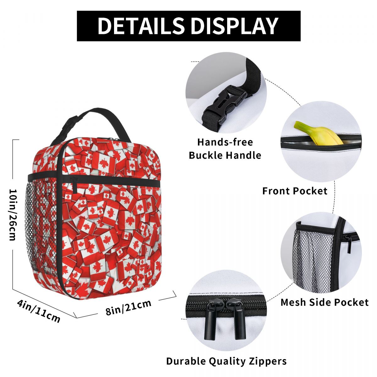 Canada Flag Pattern Insulated  - đánh giá và giá Women Bags In Canada