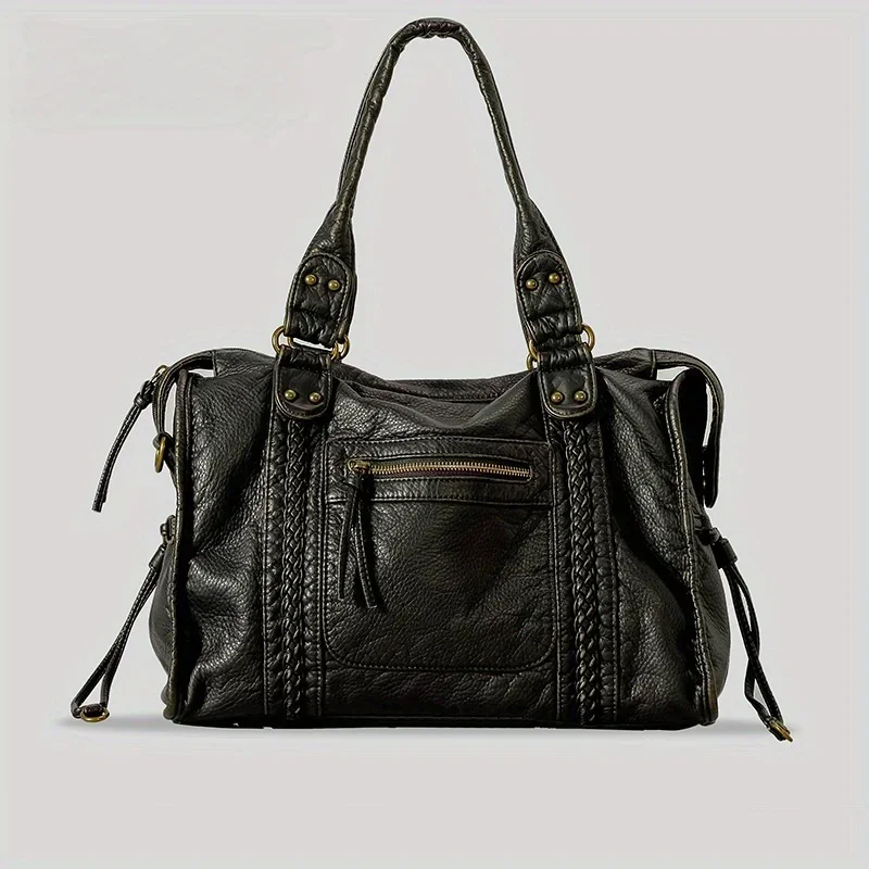 ​​Braided Trim Black Leather T - đánh giá và giá Women Bags Gold
