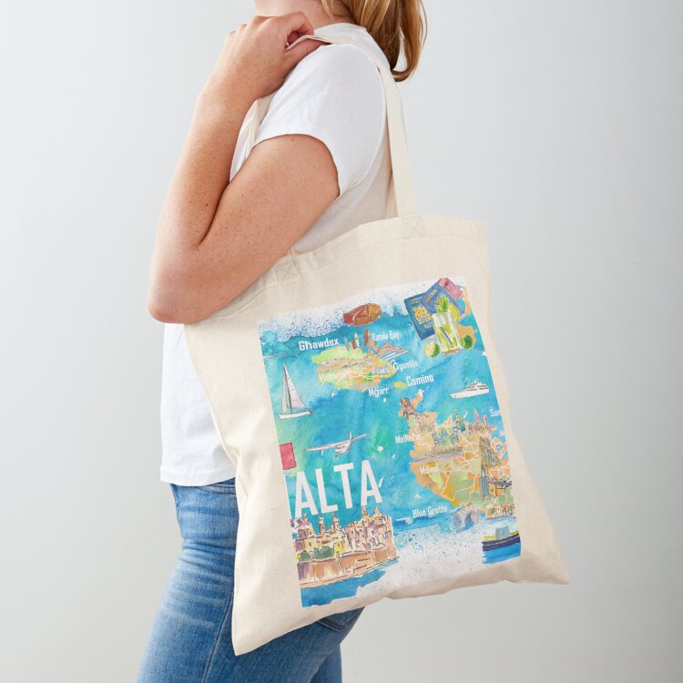 Malta Illustrated Island Trave - đánh giá và giá Women Bags Malta