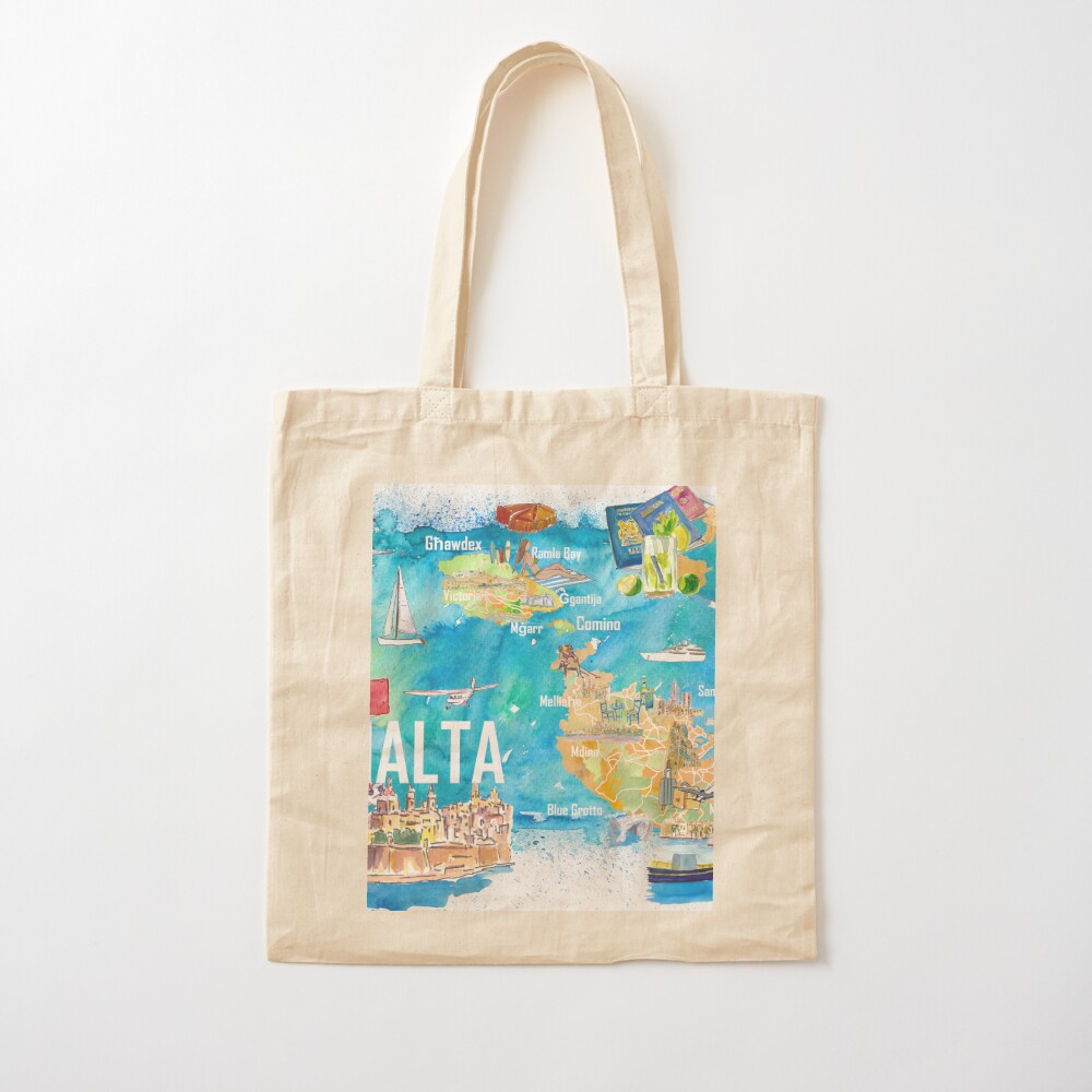 Malta Illustrated Island Trave - đánh giá và giá Women Bags Malta